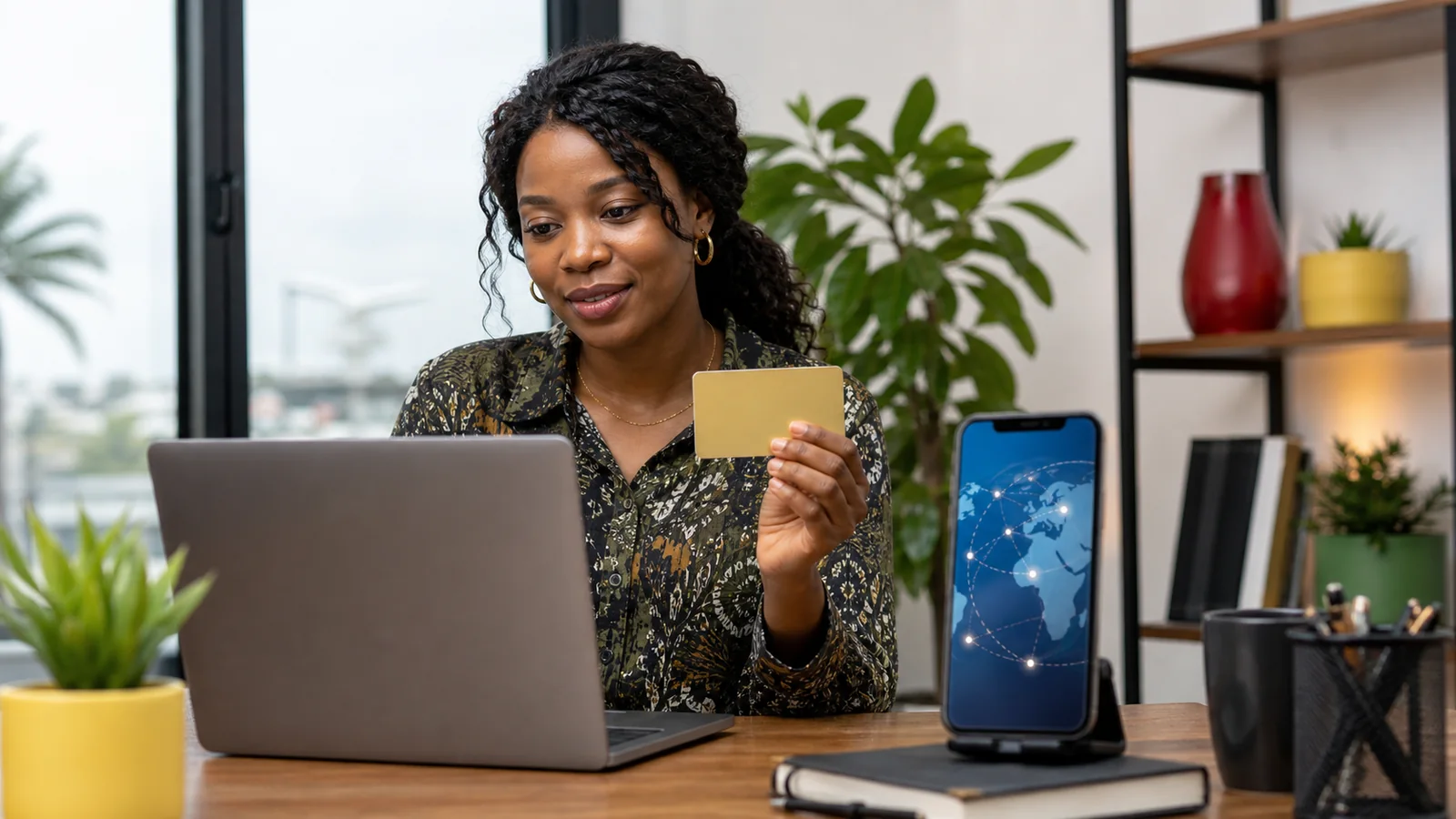 Black Cameroonian customer requesting a secure cross-border gift card quote