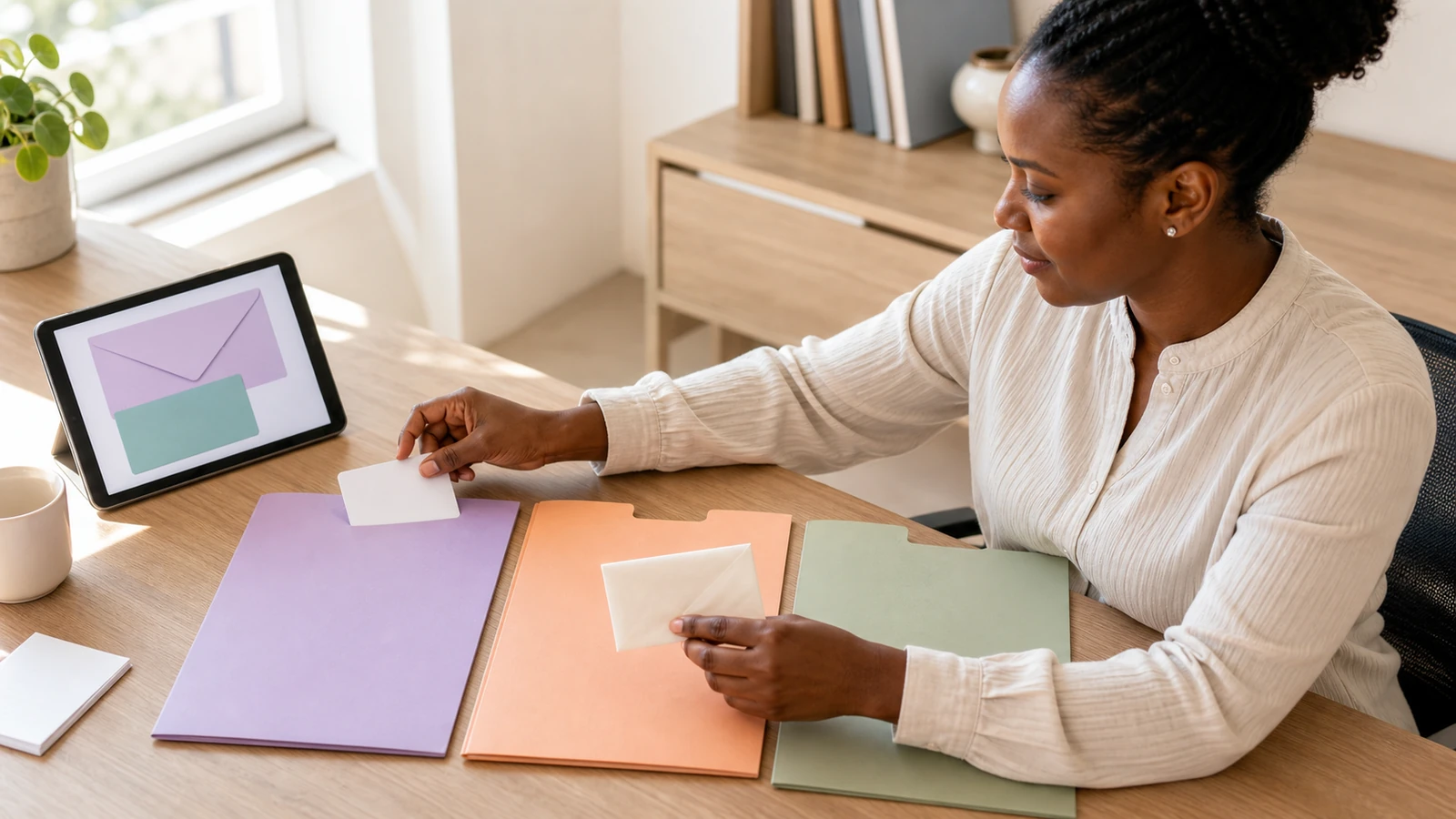 Black gift card seller sorting physical, electronic and protected code formats into quote categories